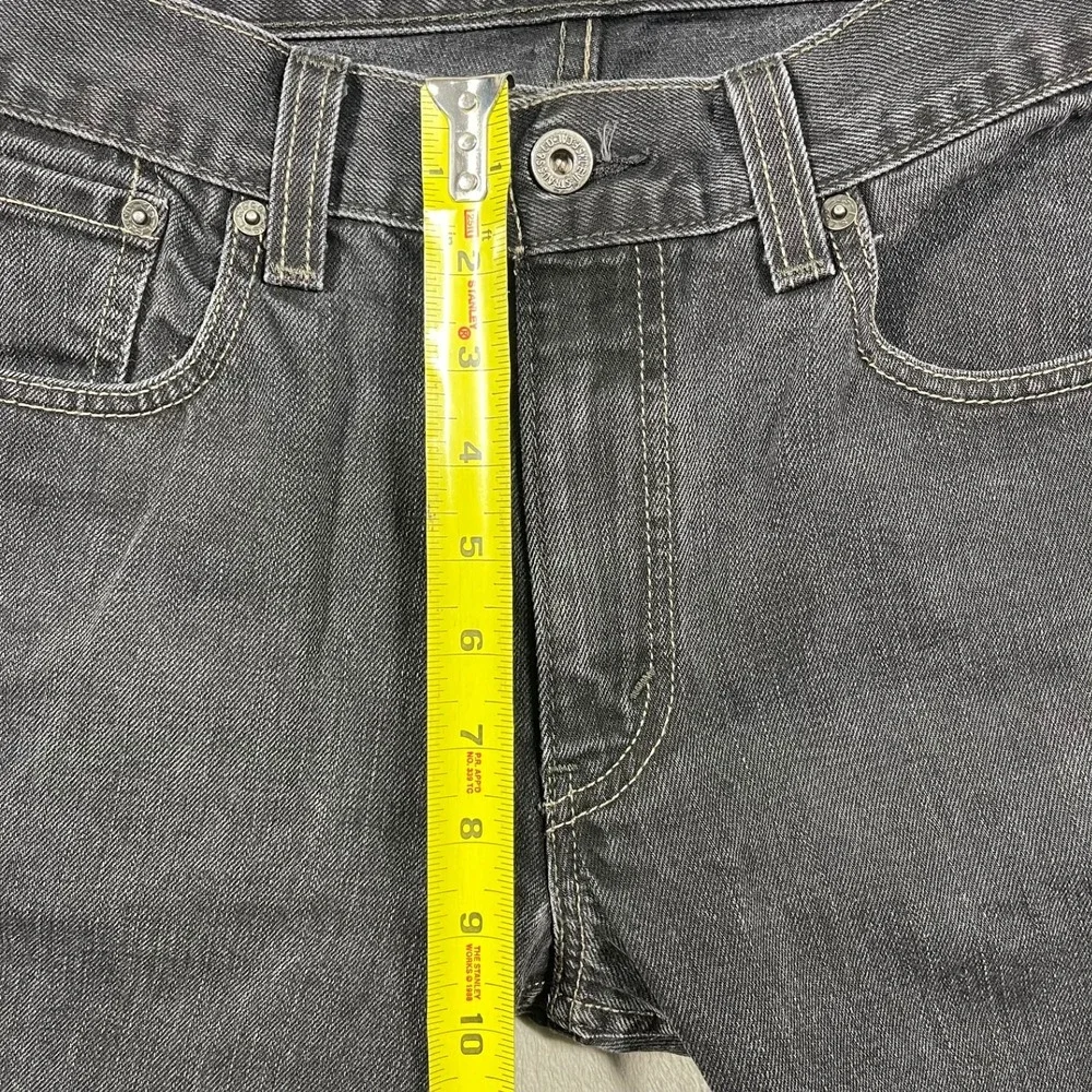 Levi's 511 Skinny Jeans Mens 34(32)x29(28.5) Black Faded Denim 100% Cotton